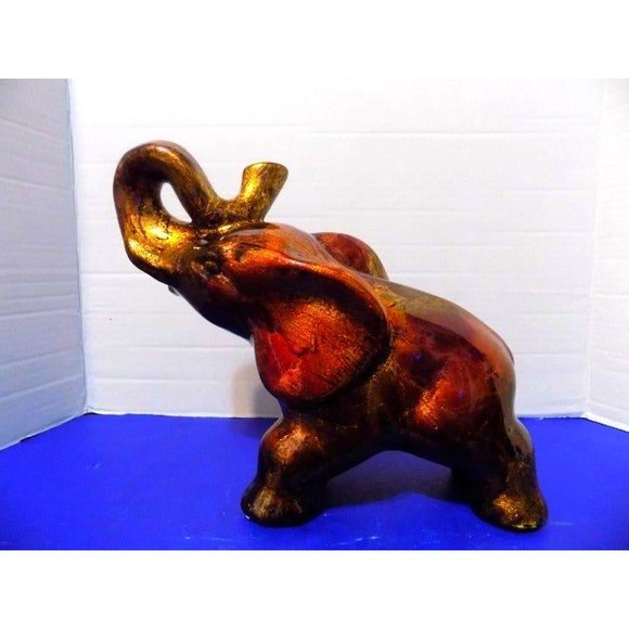 NEW Good Luck Elephant Statue Figurine Ceramic Elephant - Picture 2 of 5